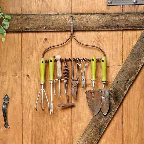 Garden Rake Tool Storage