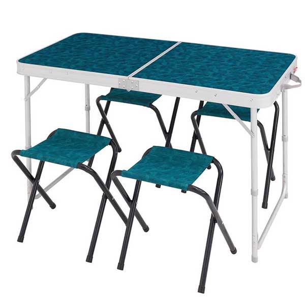 folding camping table with chairs