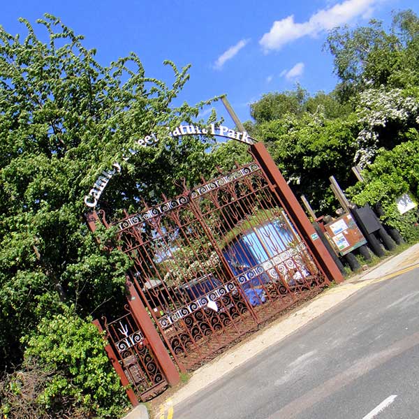 Entrance to Camley Street Natural Park, near Camden, North London