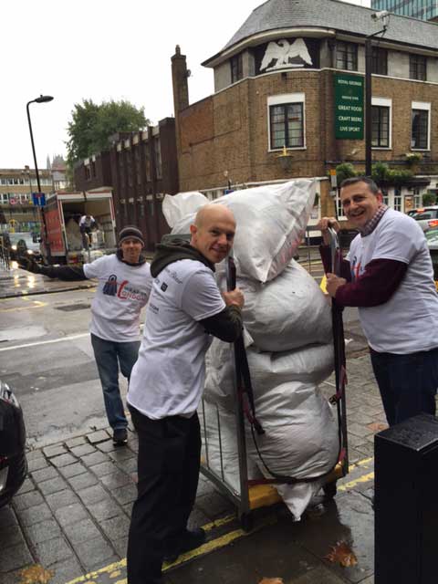 Safestore Waiting for K2 to collect Wrap Up London donations