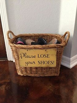 Shoe Storage Wicker Basket