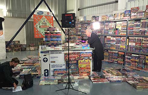 Gyles Brandreth from the One Show at Crawley Safestore