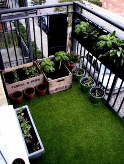 Artificial grass balcony