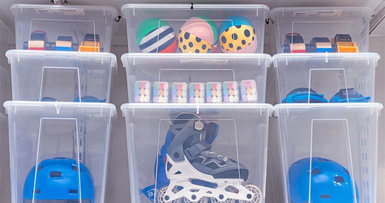 Help your kids get organised using plastic storage boxes