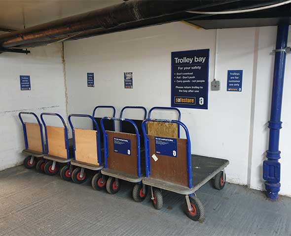 Safestore self storage Nottinghill - Customer trolleys