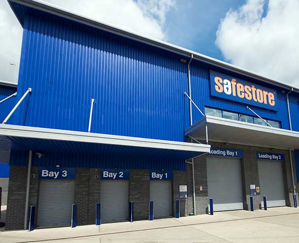 External view of Safestore Self Storage Chingford - Walthamstow and 5 drive up loading bays