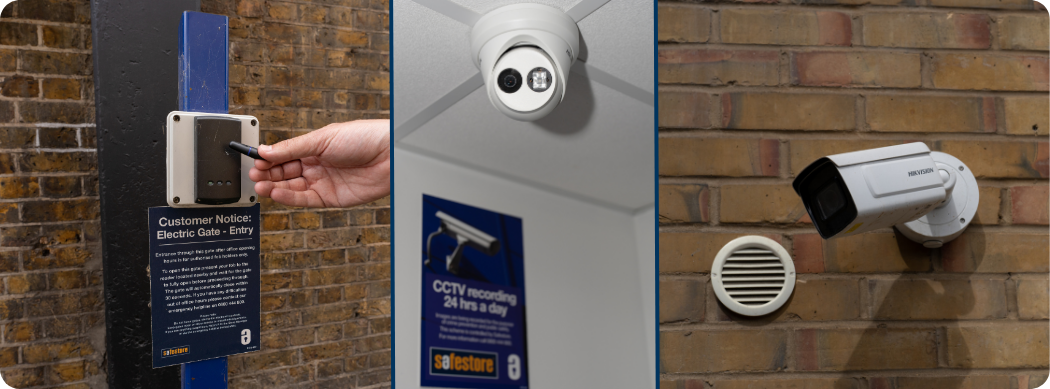 Safestore security cameras and key fob access