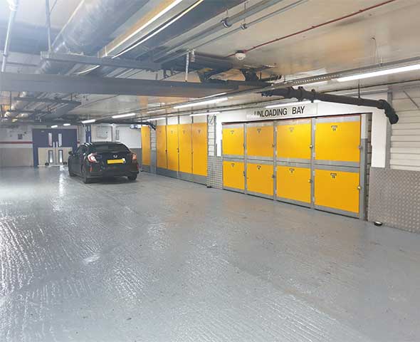 Underground parking at Safestore self storage in Nottinghill
